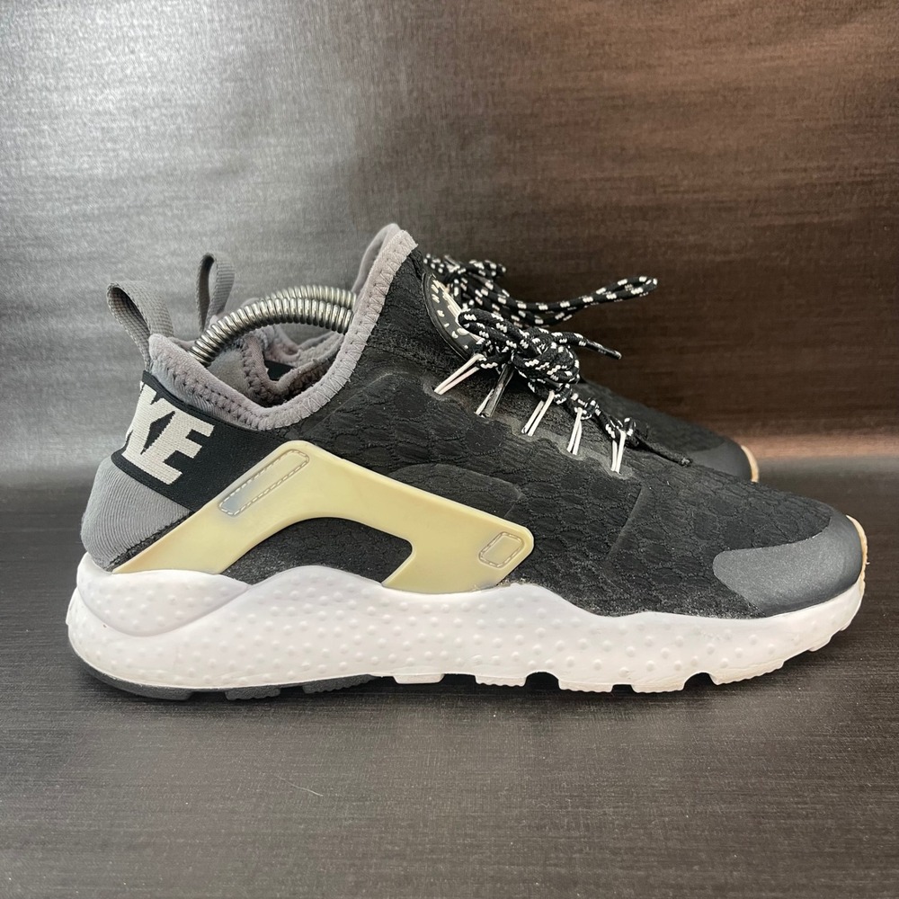 Nike Air Huarache Run Ultra‎ Women Sz 8 Black White Running Trainer Shoes 859516